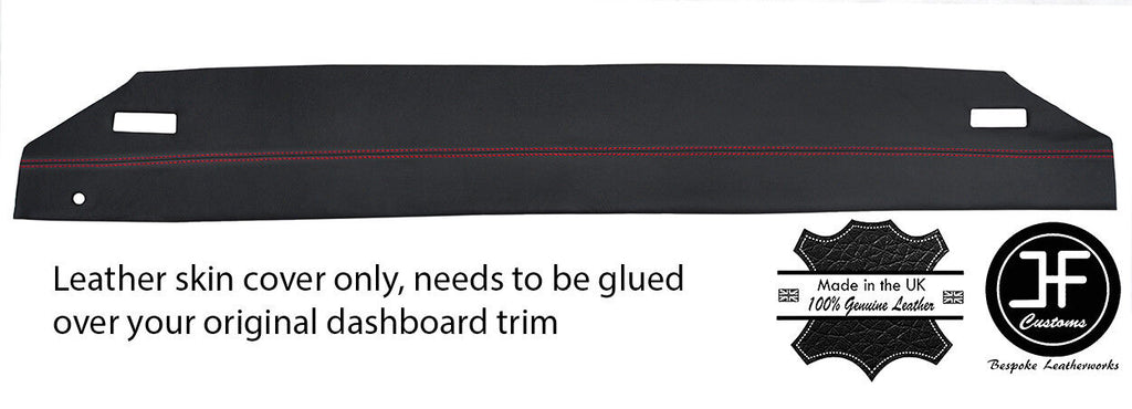 RED STITCH REAR BULKHEAD LEATHER COVER FOR LANCIA MONTECARLO SCORPION CUSTOM NEW