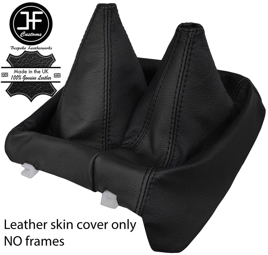 BLACK & BLACK 2 TONE LEATHER GEAR GAITER FOR VAUXHALL OPEL FRONTERA B MK2 98-04