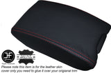 RED STITCHING ARMREST LID LEATHER SKIN COVER FITS VOLVO V60 2010-2015 CUSTOM NEW