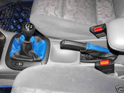 FITS VAUXHALL VECTRA B 2 TONE LEATHER GEAR GAITER HANDBRAKE CUSTOM NEW