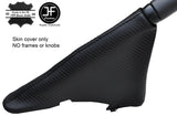 BLACK STITCH CARBON FIBER VINYL HANDBRAKE GAITER FOR BMW MINI R50 R52 R53 01-06