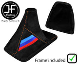 ORANGESTITCH TRI STRIPE MANUAL SUEDE GEAR + PLASTIC FRAME FOR BMW E90 E91 E92