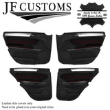 RED STITCH LEATHER 4X DOOR TRIM ARMREST COVERS FOR MERCEDES ML W164 05-11 JF3