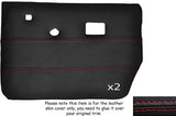 RED STITCH 2X REAR FULL DOOR CARD SKIN COVERS FITS HUMBER SCEPTRE MK1 MK2
