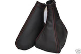 RED STITCHING  FITS ALFA ROMEO 159 2005-2011 REAL LEATHER GAITERS SET CUSTOM NEW