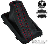RED STITCH LEATHER GEAR GAITER FITS AUDI A7 S7 2012-2018 AUTO AUTOMATIC DSG