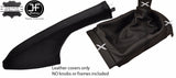 BLACK STITCH REAL LEATHER GEAR & HANDBRAKE GAITER FITS SEAT IBIZA CORDOBA 02-08