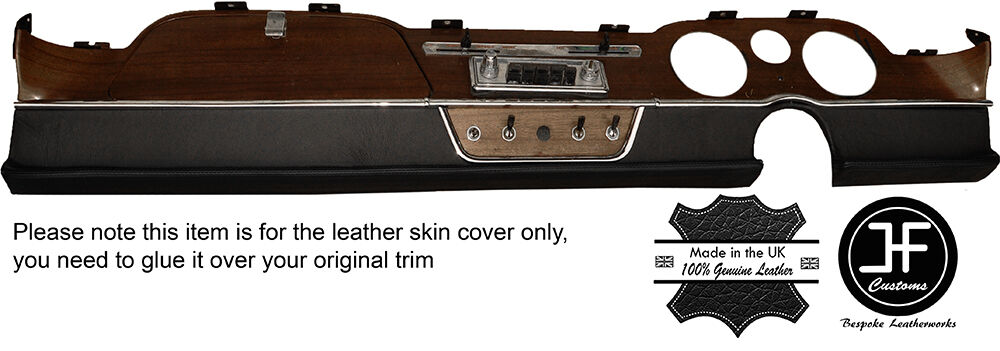 BLACK STITCH LOWER DASH DASHBOARD LEATHER COVER FITS AUSTIN WESTMINSTER MK1