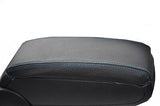 FITS AUDI A6 4B C5 97-04 ARMREST COVER blue stitch THE LEATHER PART ONLY