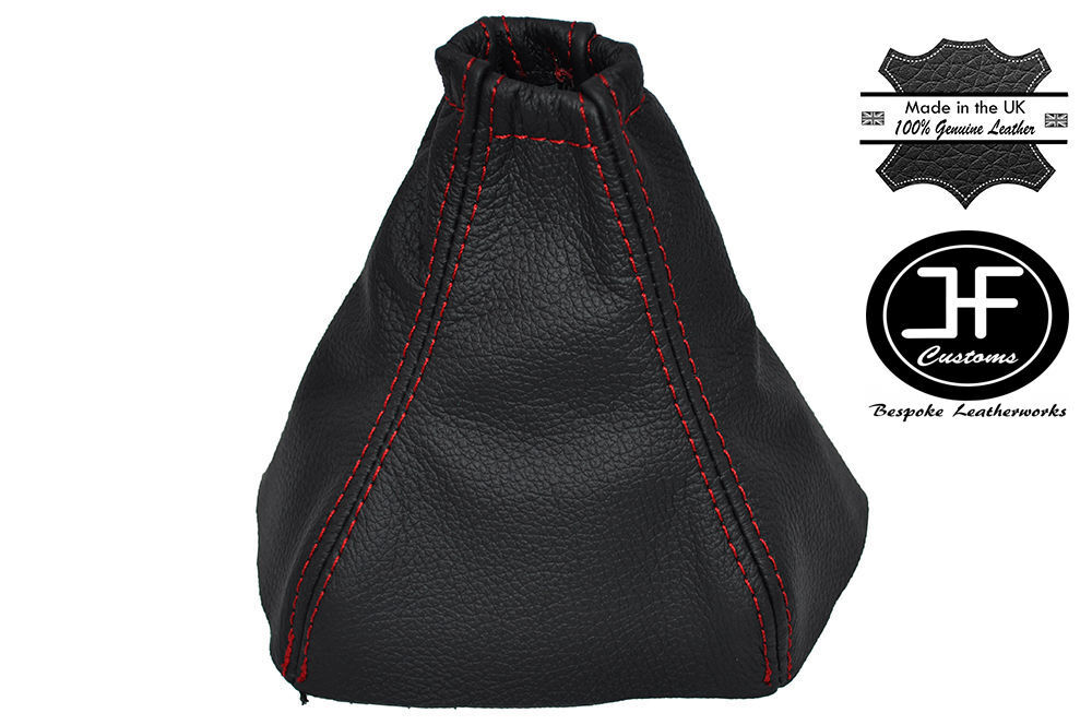 RED STITCH FITS NISSAN PRIMERA P12 2002-2008 CUSTOM MADE GEAR GAITER LEATHER