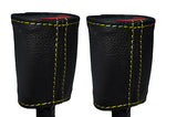 YELLOW STITCH FITS MERCEDES SLK R171 2004-2012 2X SEAT BELT LEATHER COVERS ONLY