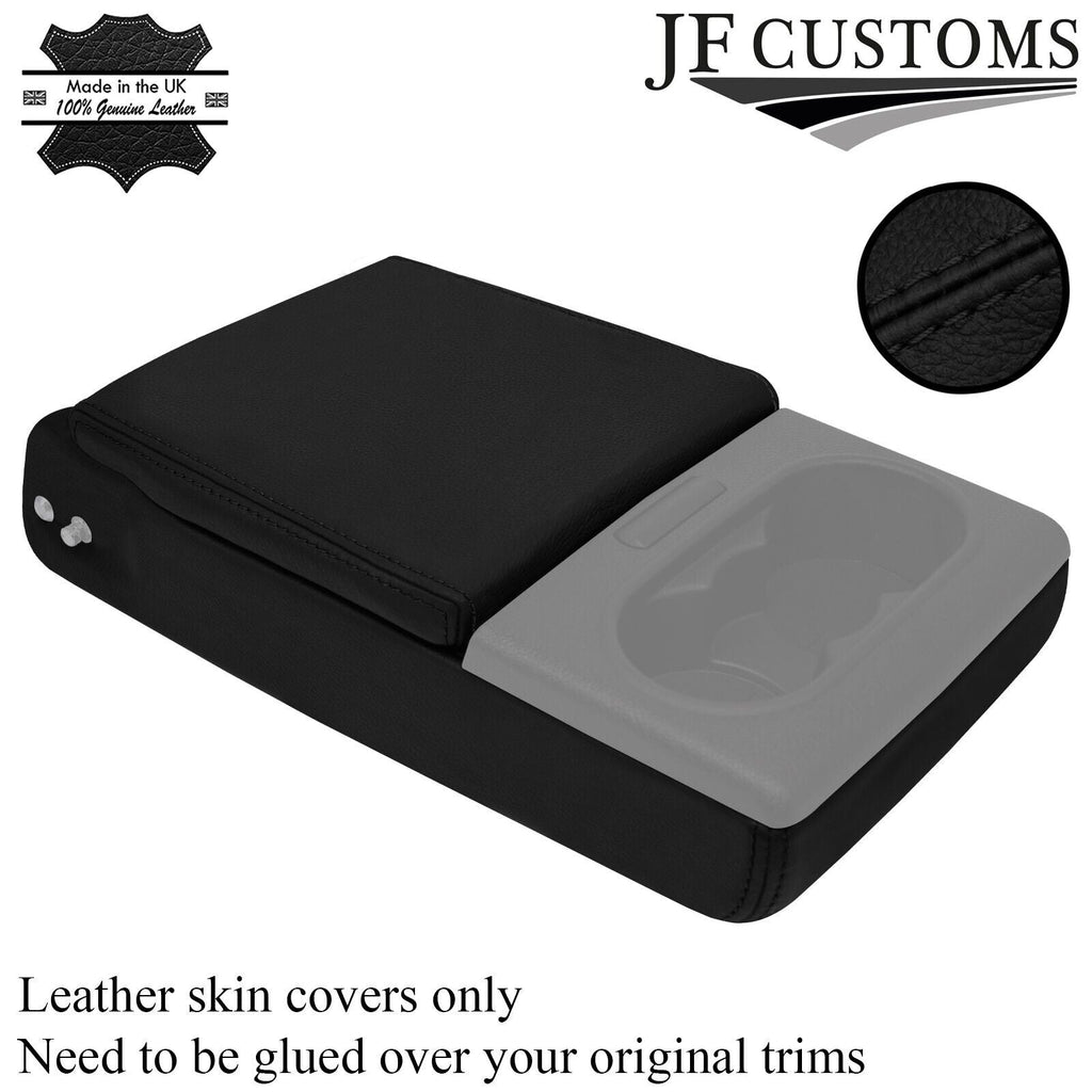 BLACK STITCH LEATHER REAR ARMREST+SEAT PAD COVERS FOR FORD MONDEO MK3 01-06
