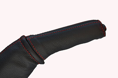 red stitch FITS FORD TRANSIT CONNECT LEATHER HANDBRAKE HANDLE COVER ONLY