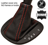 RED STITCH AUTO AUTOMATIC LEATHER GEAR GAITER FITS ALFA ROMEO MITO 2008-2016