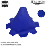 BLUE  LEATHER FITS VW T5 TRANSPORTER GEAR BLACK STITCHING 2003-2010 CUSTOM NEW