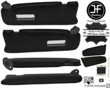 BLACK CROSS STITCH 2X SUN VISOR LEATHER COVERS FOR TOYOTA SUPRA MK3 86-93