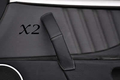GREY STITCHING FITS ALFA ROMEO BRERA 06-11 2X DOOR HANDLE LEATHER COVERS ONLY