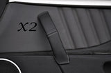 GREY STITCHING FITS ALFA ROMEO BRERA 06-11 2X DOOR HANDLE LEATHER COVERS ONLY