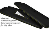 YELLOW STITCHING FITS MERCEDES SLK R170 96-04 2X SUN VISORS LEATHER COVERS ONLY