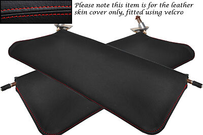 RED STITCHING FITS HUMBER HAWK  2X SUN VISORS LEATHER COVER ONLY CUSTOM NEW