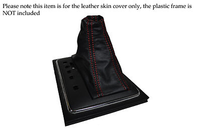 RED STITCH FITS SKODA OCTAVIA 05-12 DSG AUTO AUTOMATIC LEATHER GEAR GAITER ONLY