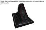 RED STITCH FITS SKODA OCTAVIA 05-12 DSG AUTO AUTOMATIC LEATHER GEAR GAITER ONLY
