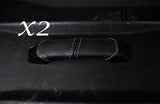 GREY STITCH FITS LAND ROVER DEFENDER 90 110 2X DOOR HANDLE LEATHER COVERS ONLY