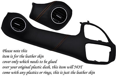 ORANGE STITCH FITS FIAT PUNTO GRANDE ABARTH EVO 2010+ TWO PIECE DASH KIT COVER