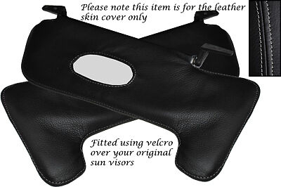 GREY STITCHING FITS FIAT X1/9 X19  2X SUN VISORS LEATHER COVERS ONLY CUSTOM NEW