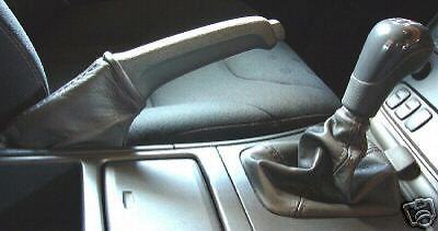 FITS VOLVO S60 01-07 BLACK LEATHER SET OF GAITERS NEW CUSTOM NEW MADE IN UK