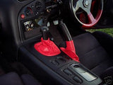 FITS MAZDA RX7 RED LEATHER GEAR + HANDBRAKE GAITERS 92-98 CUSTOM NEW MADE IN UK