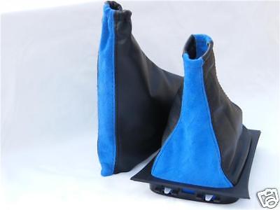 FITS VAUXHALL CORSA C GEAR+HANDBRAKE GAITERS LEATHER & SUEDE CUSTOM NEW