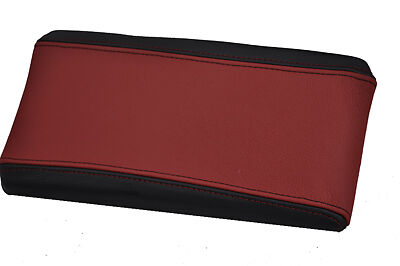 FITS ALFA ROMEO GTV ARMREST LID COVER LEATHER black & red CUSTOM NEW MADE IN UK