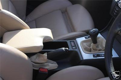 FITS BMW E36 1991-1998 ARM REST COVER&GAITERS BEIGE LEATHER CUSTOM NEW