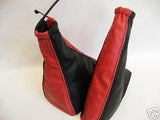 FITS FIAT PUNTO MK2 GAITERS SET LEATHER 99-05 RED BLACK CUSTOM NEW MADE IN UK