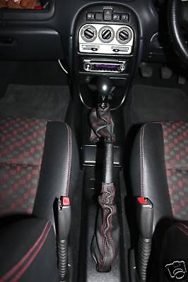 FITS ROVER 200/25/MG ZR ZT  SET OF GAITERS RED STITCHING CUSTOM NEW MADE IN UK