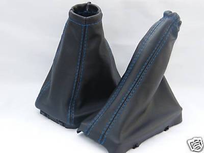 FITS ZAFIRA A GEAR HANDBRAKE LEATHER GAITER BLUE ST 1999-05 CUSTOM NEW