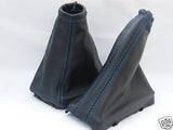FITS ZAFIRA A GEAR HANDBRAKE LEATHER GAITER BLUE ST 1999-05 CUSTOM NEW