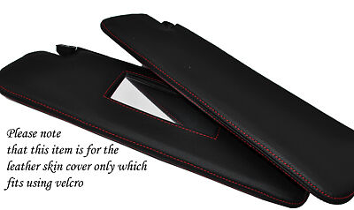 RED STITCHING FITS MERCEDES SLK R170 96-04 2X SUN VISORS LEATHER COVERS ONLY