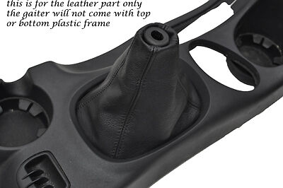 BLACK STITCHING FITS HYUNDAI SANTA FE 01-06 LEATHER GEAR GAITER ONLY CUSTOM NEW