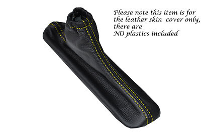 YELLOW STITCHING FITS ALFA ROMEO GIULIETTA 2010-2013 LEATHER HANDBRAKE GAITER