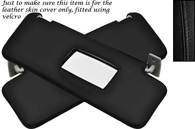 BLACK STITCH FITS MERCEDES C CLASS W202 93-00 2X SUN VISORS LEATHER COVERS ONLY