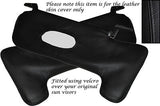 BLACK STITCHING FITS FIAT X1/9 X19  2X SUN VISORS LEATHER COVERS ONLY CUSTOM NEW