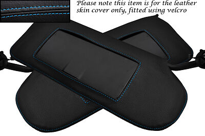 BLUE STITCHING FITS CORVETTE C5 1997-2004 2X SUN VISORS LEATHER COVERS ONLY