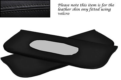 BLACK STITCHING FITS  TRIUMPH HERALD 2X SUN VISORS LEATHER COVERS ONLY