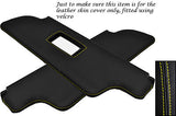 YELLOW STITCH FITS PORSCHE 993 TARGA CABRIO CONVERTIBLE 2X SUN VISORS COVERS