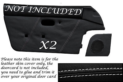WHITE STITCH FITS MAZDA MX5 MK1 MIATA EUNOS 89-1997 2X DOOR CARD LEATHER COVERS