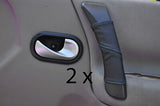 blue stitch FITS RENAULT GRAND SCENIC 04-09 2X DOOR HANDLE LEATHER COVERS