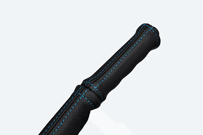 blue stitch FITS VAUXHALL OPEL NOVA 82-93 LEATHER HANDBRAKE HANDLE COVER