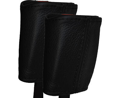 BLACK STITCHING FITS RENAULT MEGANE 08-12 2X FRONT SEAT BELT STALK COVERS
